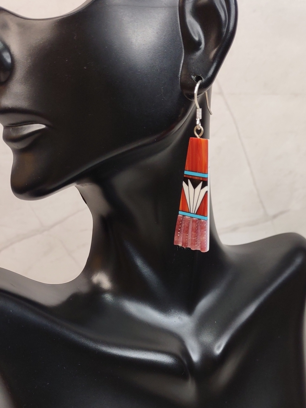 Artisan Crafted Mosaic Inlay Earrings